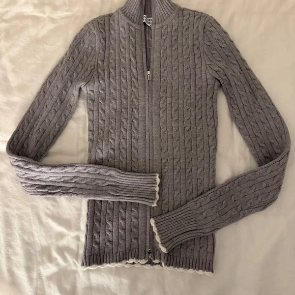 Frankie’s Bikinis Zip Up Sweater - Picture 4 of 4